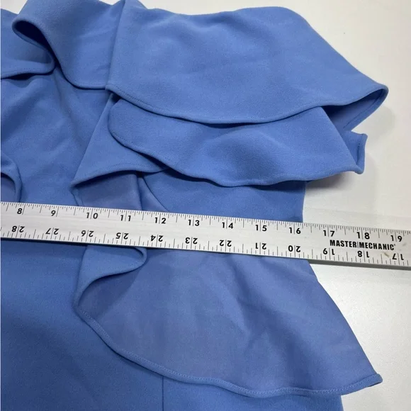 Alexia Admor Light Blue Strapless Cascading Ruffles Mini Dress New With Tags 14 - Picture 11 of 16